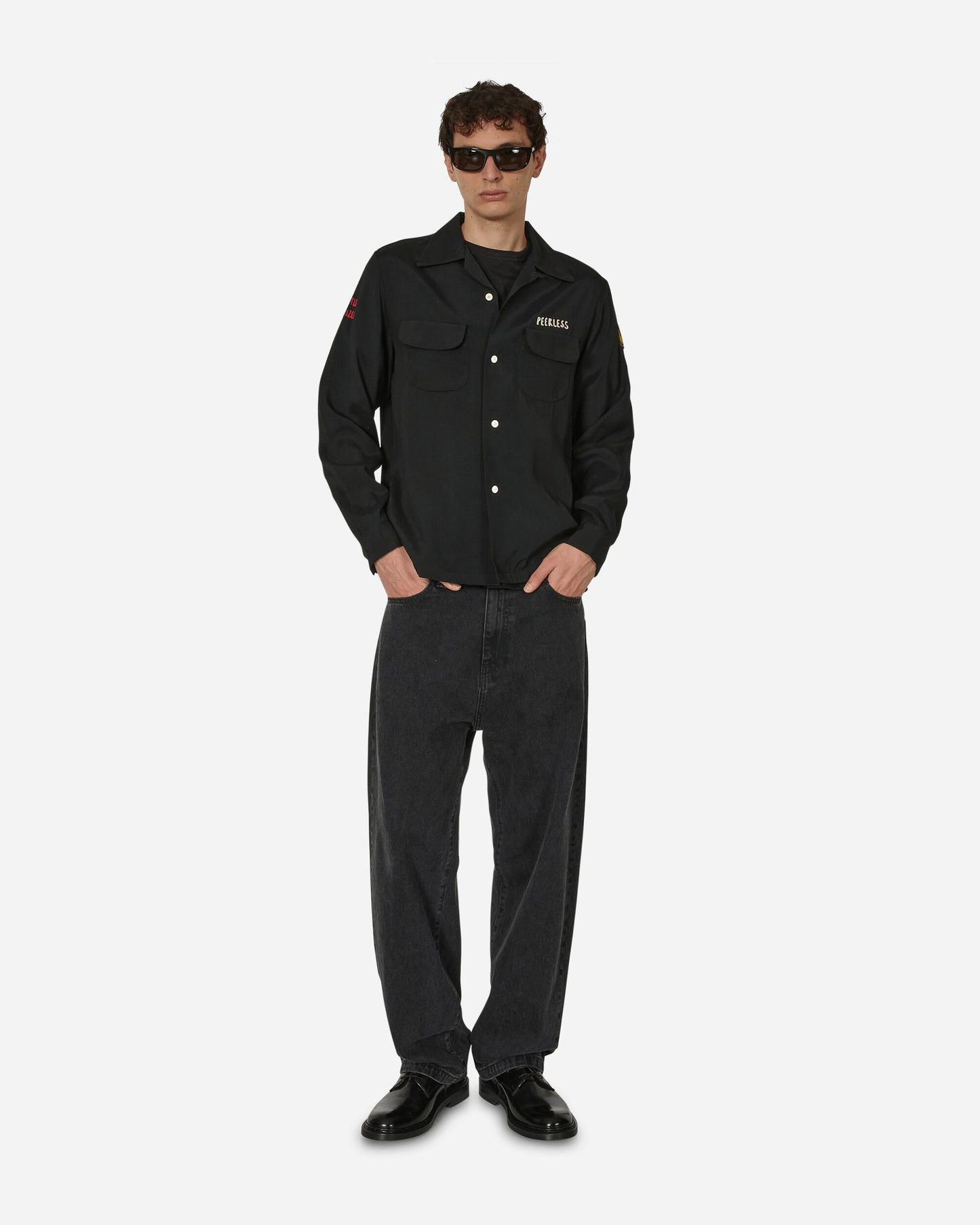 visvim Keesey G.S. Shirt L/S I.Q.W.T. Black Shirts Longsleeve Shirt 124105011015 001