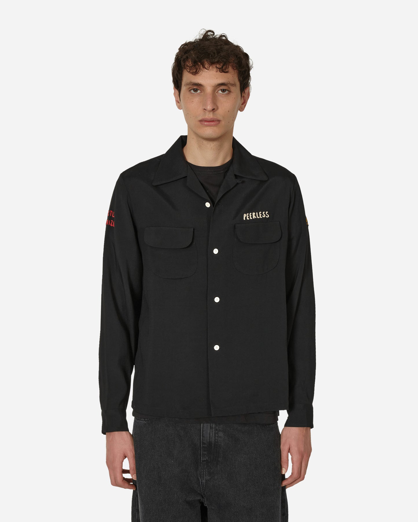 visvim Keesey G.S. Shirt L/S I.Q.W.T. Black Shirts Longsleeve Shirt 124105011015 001