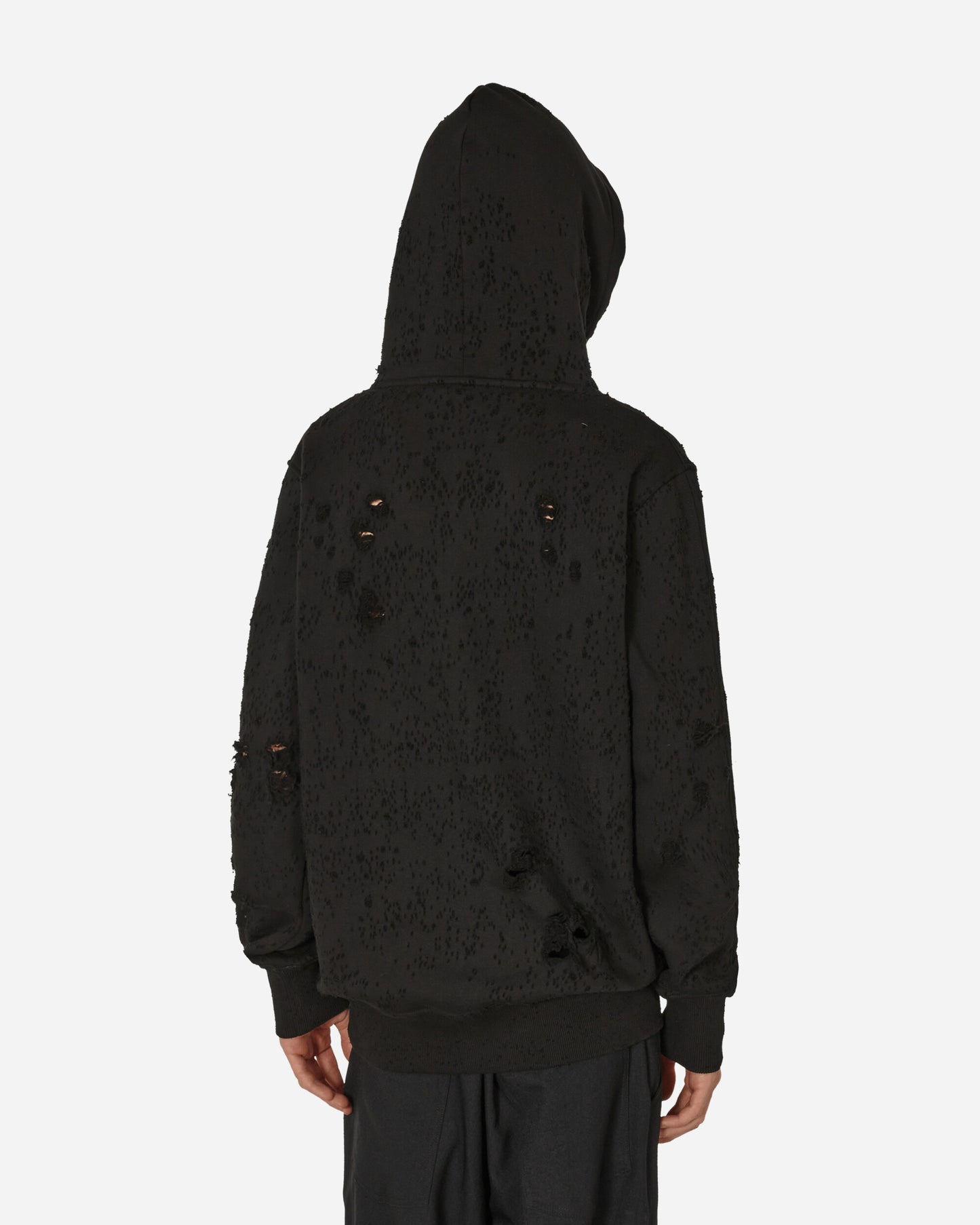 1017 ALYX 9SM Destroyed Lightercap Hoodie Black Sweatshirts Hoodies AAUSW0221FA01 BLK0001