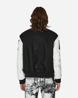 1017 Alyx 9SM Leather Patch Logo Varsity Black/White Coats and Jackets Jackets AAMOU0319FA01 MTY0001