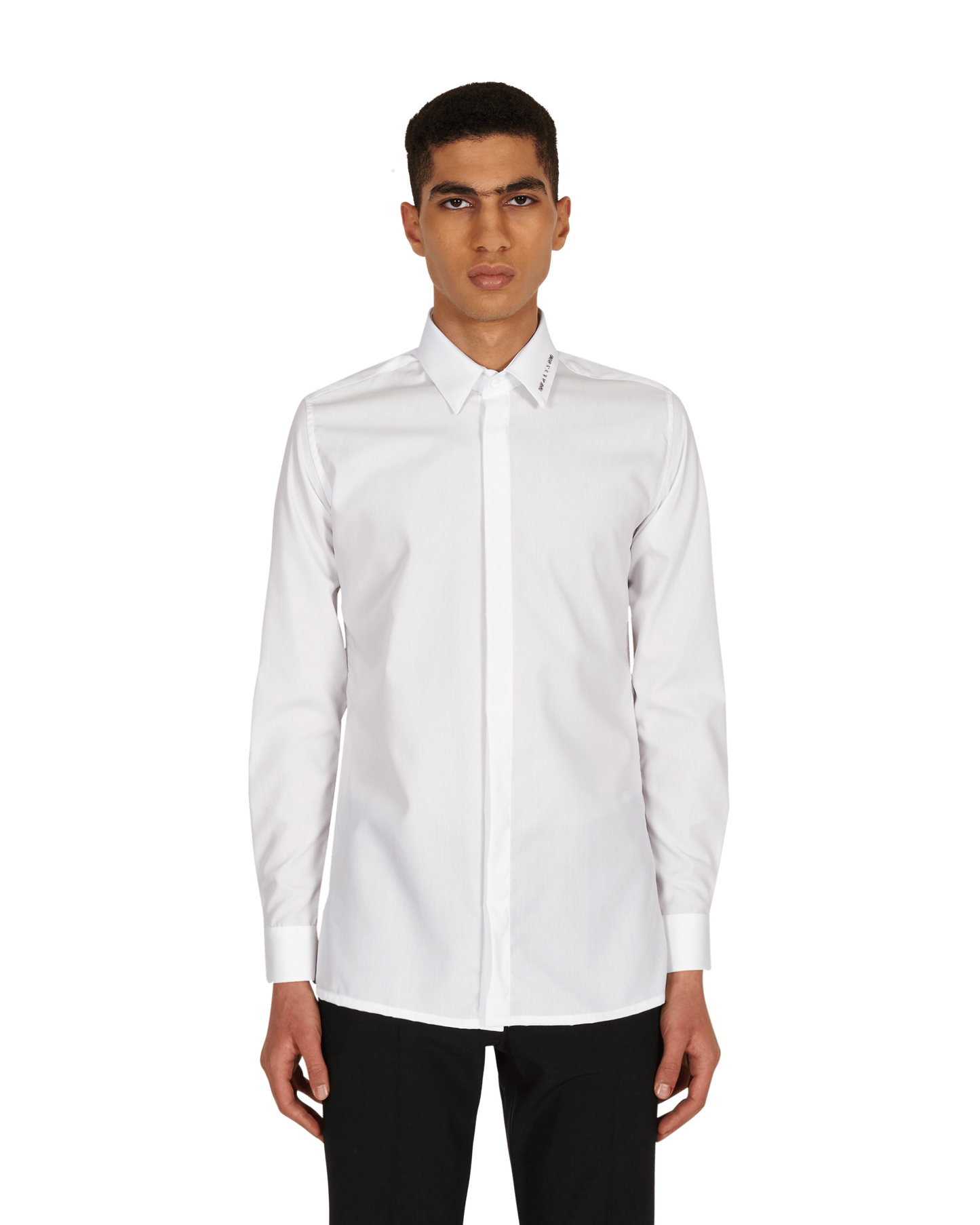 1017 Alyx 9SM Metal Logo Button Down White Shirts Longsleeve AAMSH0118FA01 WTH0001