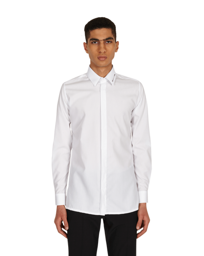 1017 Alyx 9SM Metal Logo Button Down White Shirts Longsleeve AAMSH0118FA01 WTH0001