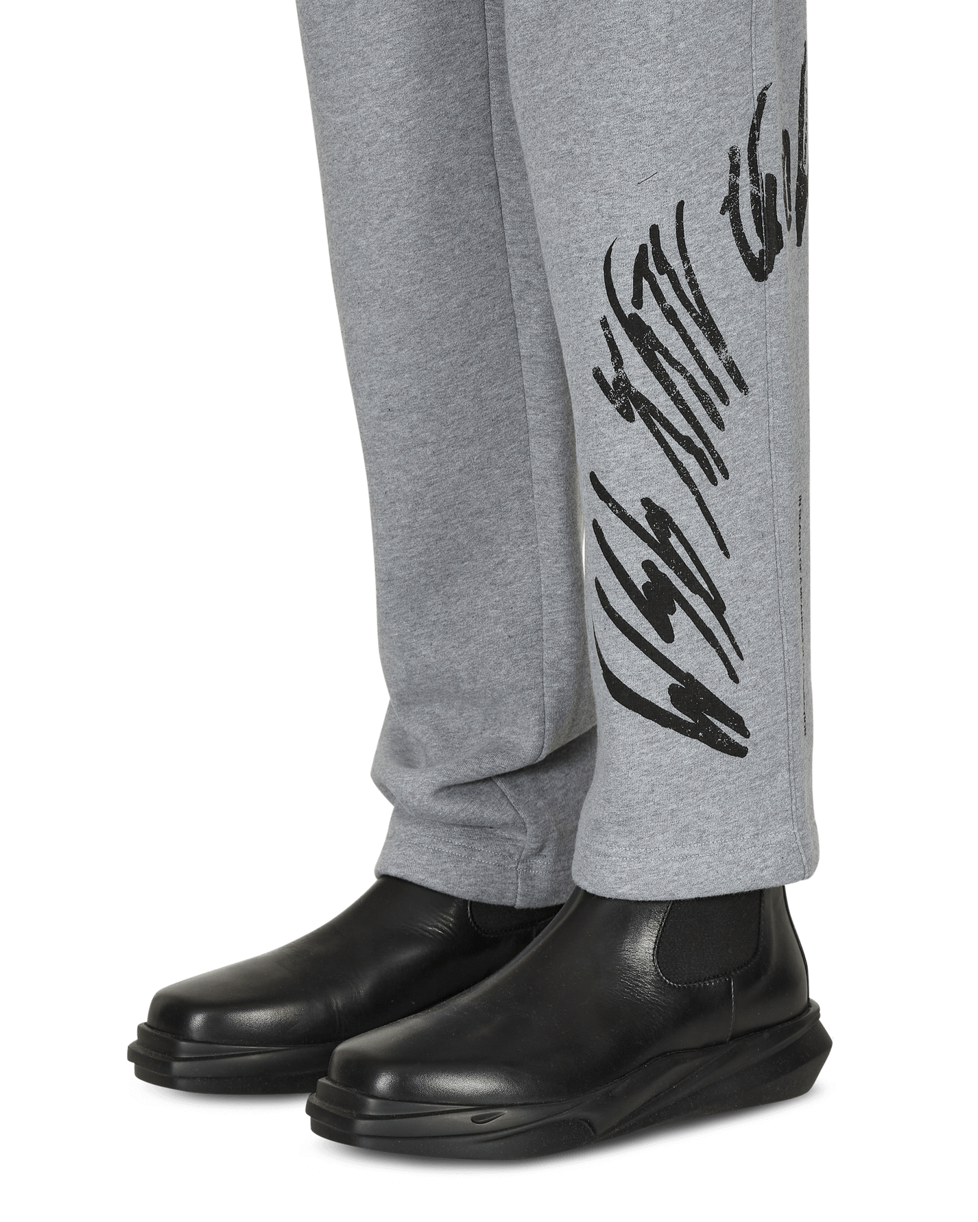 1017 Alyx 9SM Script Grey Melange Pants Sweatpants AAUPA0278FA01 GRY0001