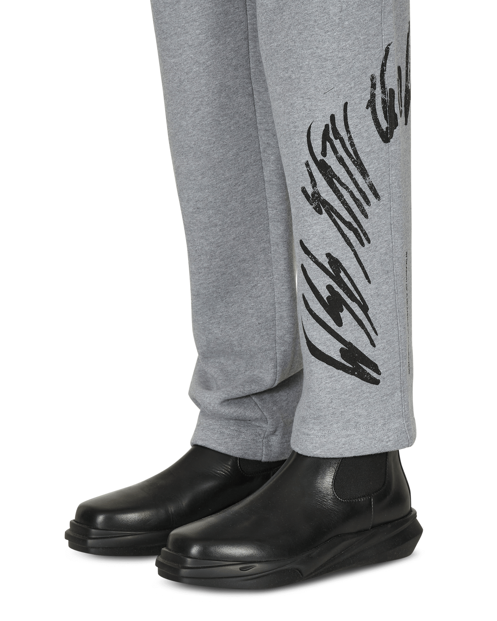 1017 Alyx 9SM Script Grey Melange Pants Sweatpants AAUPA0278FA01 GRY0001