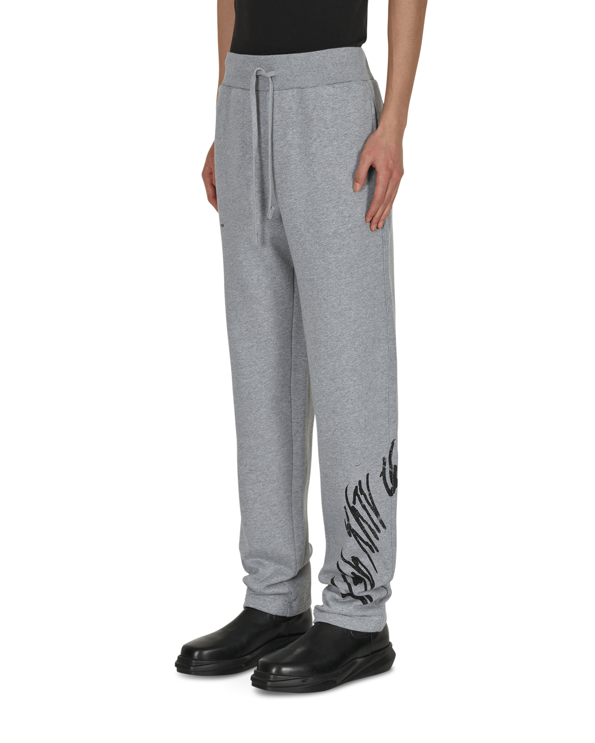 1017 Alyx 9SM Script Grey Melange Pants Sweatpants AAUPA0278FA01 GRY0001