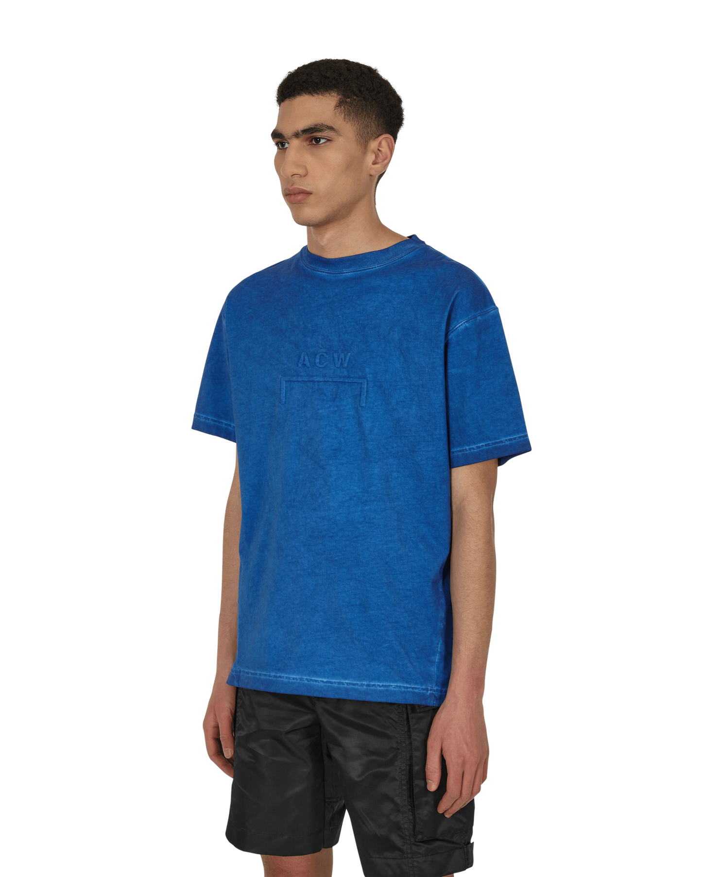 A-Cold Wall* Knitted Dissolve Dye Blue Shirts Shortsleeve ACWMTS073 COBBLU