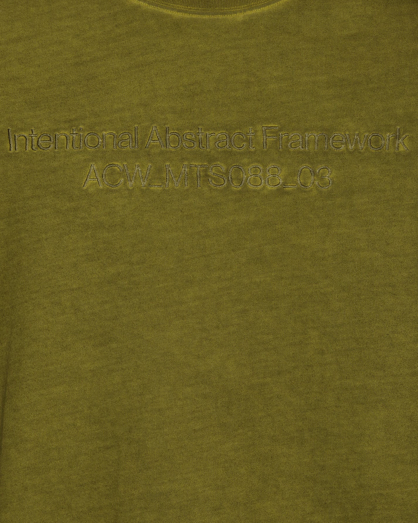 A-Cold Wall* Overdye T-Shirt Military Green T-Shirts Shortsleeve ACWMTS088 MLGR