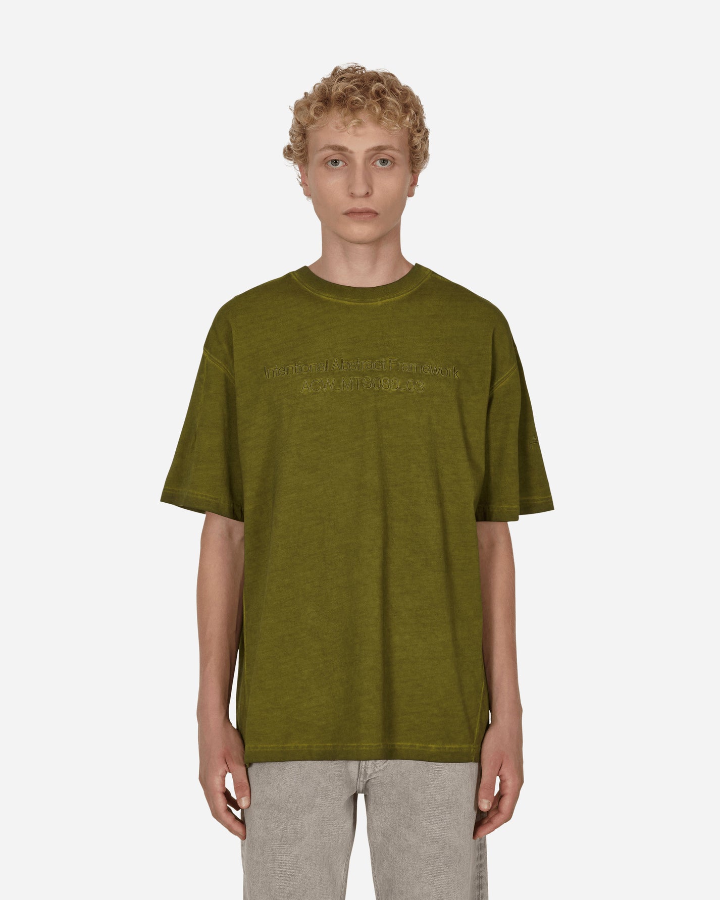 A-Cold Wall* Overdye T-Shirt Military Green T-Shirts Shortsleeve ACWMTS088 MLGR