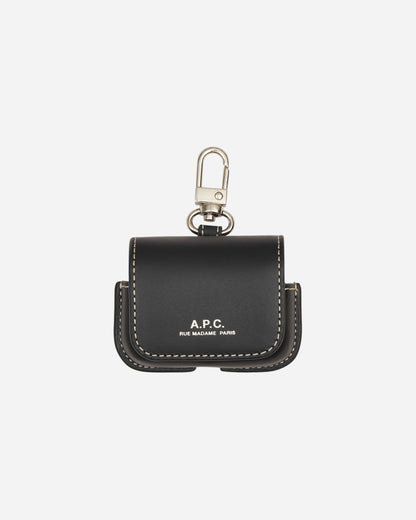 A.P.C. Airpods Case Max Version Pro Black  Equipment Keychains PXAWV-M63476 LZZ