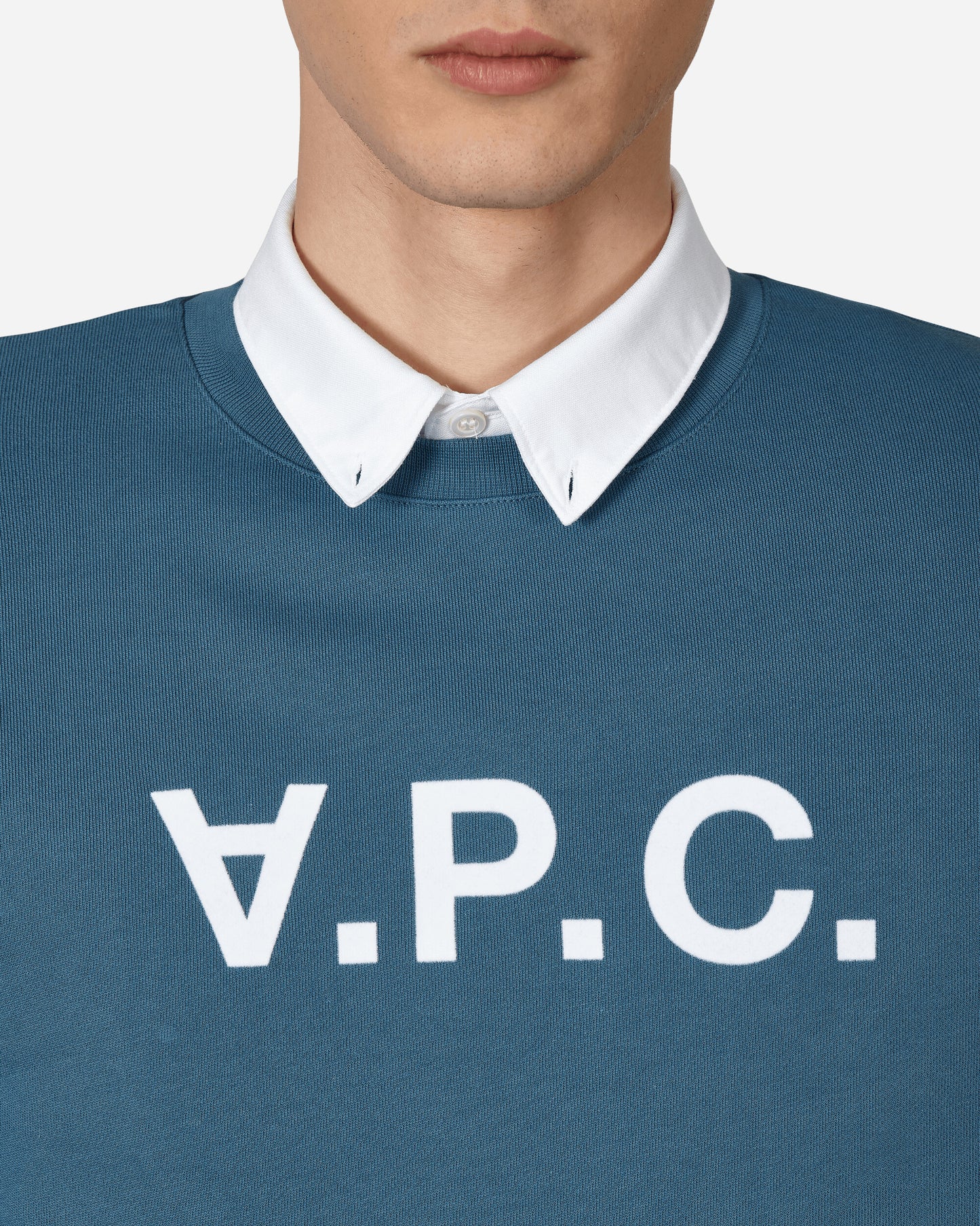 A.P.C. Sweat Vpc Bleu Acier Sweatshirts Crewneck COFAX-H27378 IAF