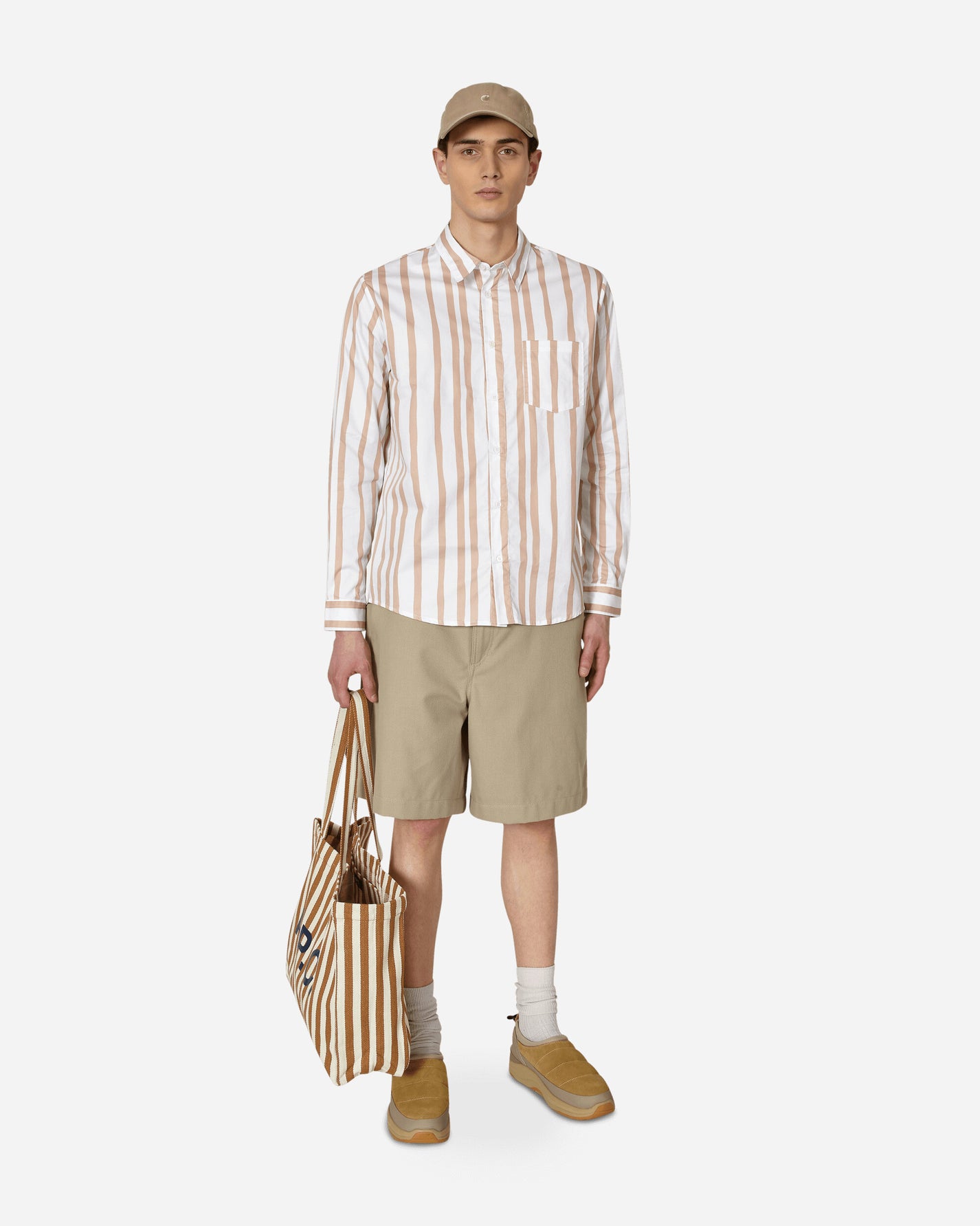 A.P.C. Mathieu Shirt Camel Shirts Longsleeve Shirt COGBT-H12511 CAB