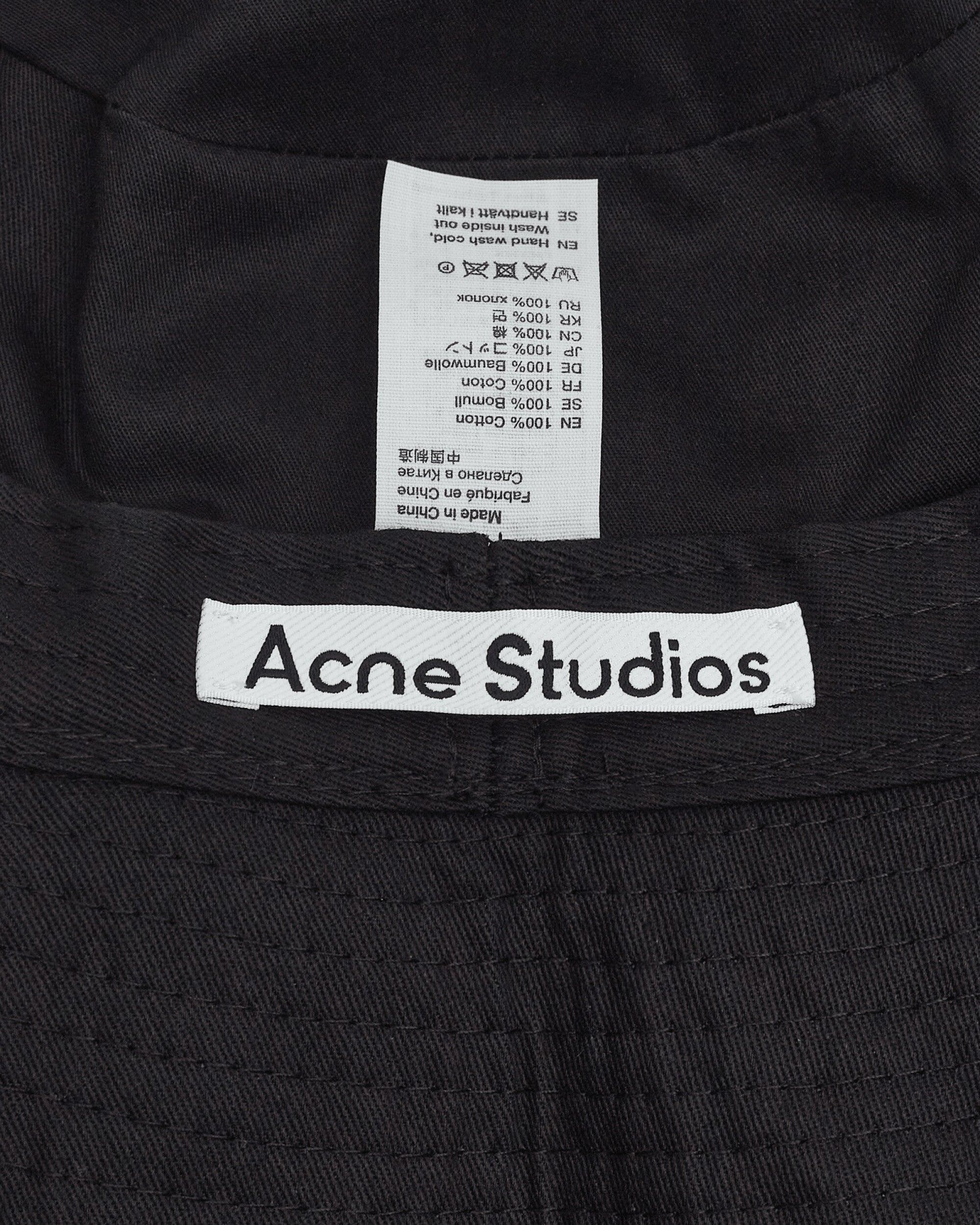 Acne Studios Fn-Ux-Hats000149 Black Hats Bucket C40223- 900