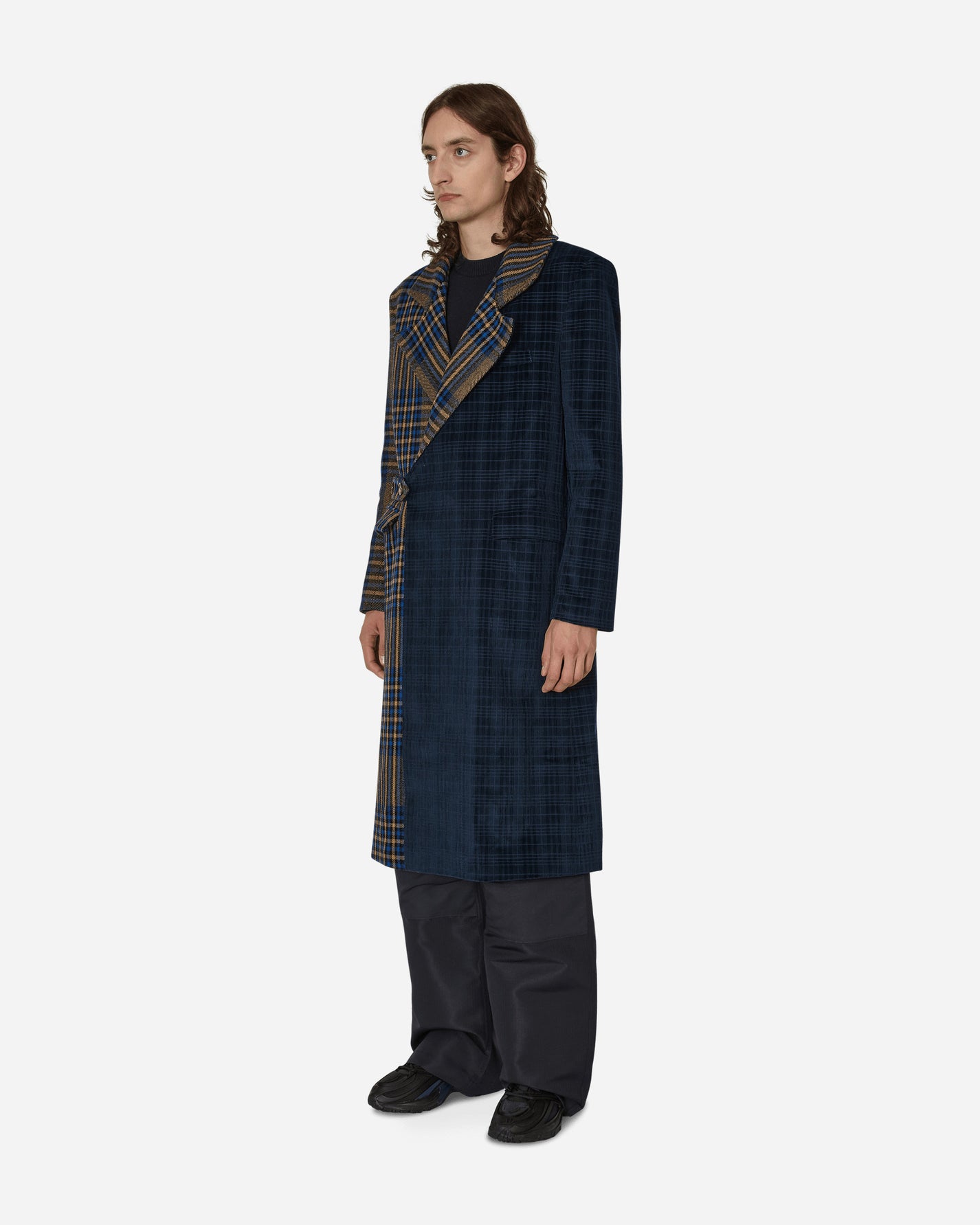 Ahluwalia Harding Tailored Coat Navy Coats and Jackets Coats M-AHLU-OU001-AW22-FA67 NA