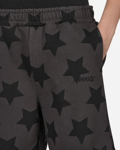 Awake NY Stars Sweatshorts Charcoal/Black Shorts Sweatshorts AWK-SP22-SH001 CHARCOALBLACK