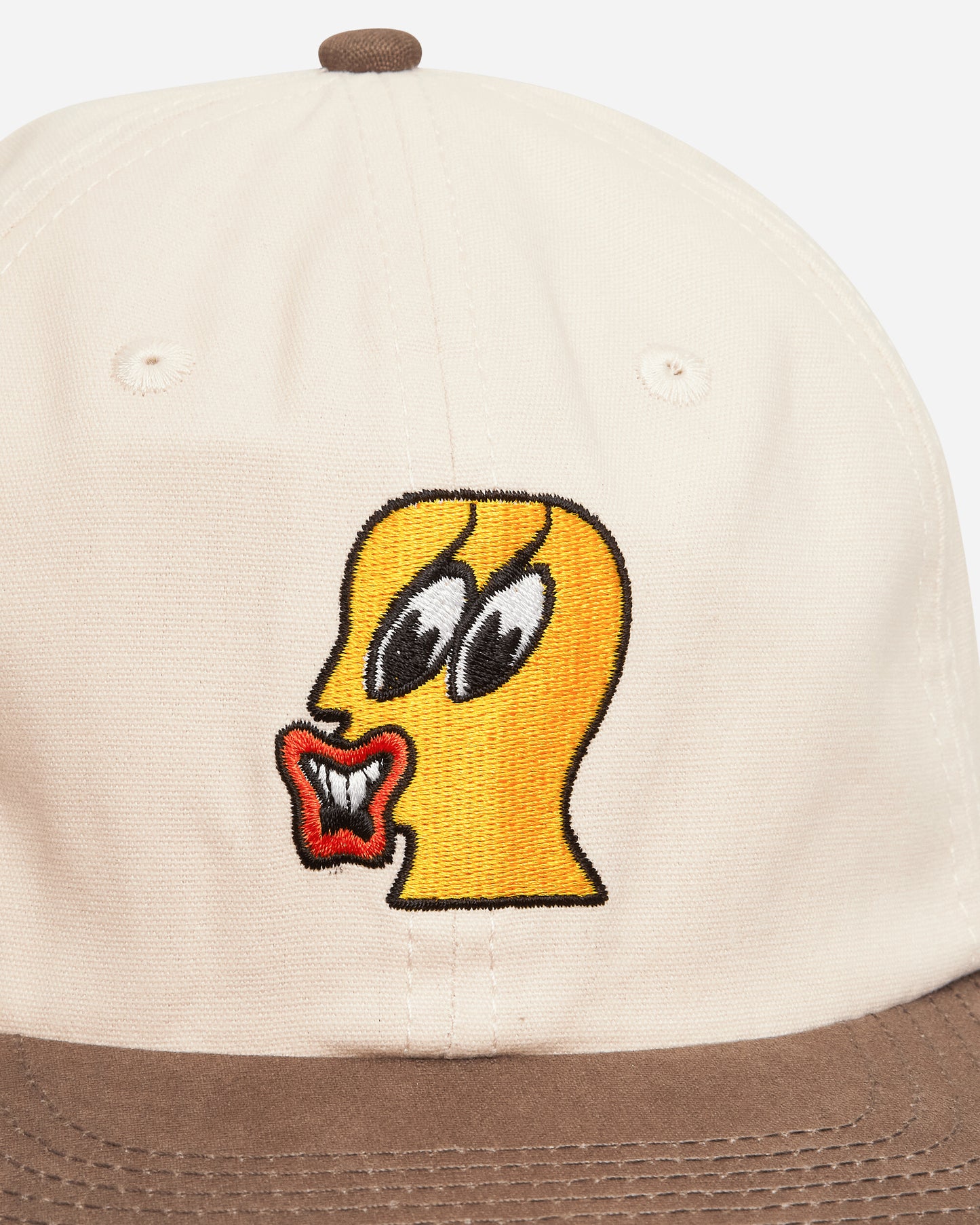 Brain Dead Duck Face 6 Panel Hat Natural Hats Caps BDP23H01002918 WH02