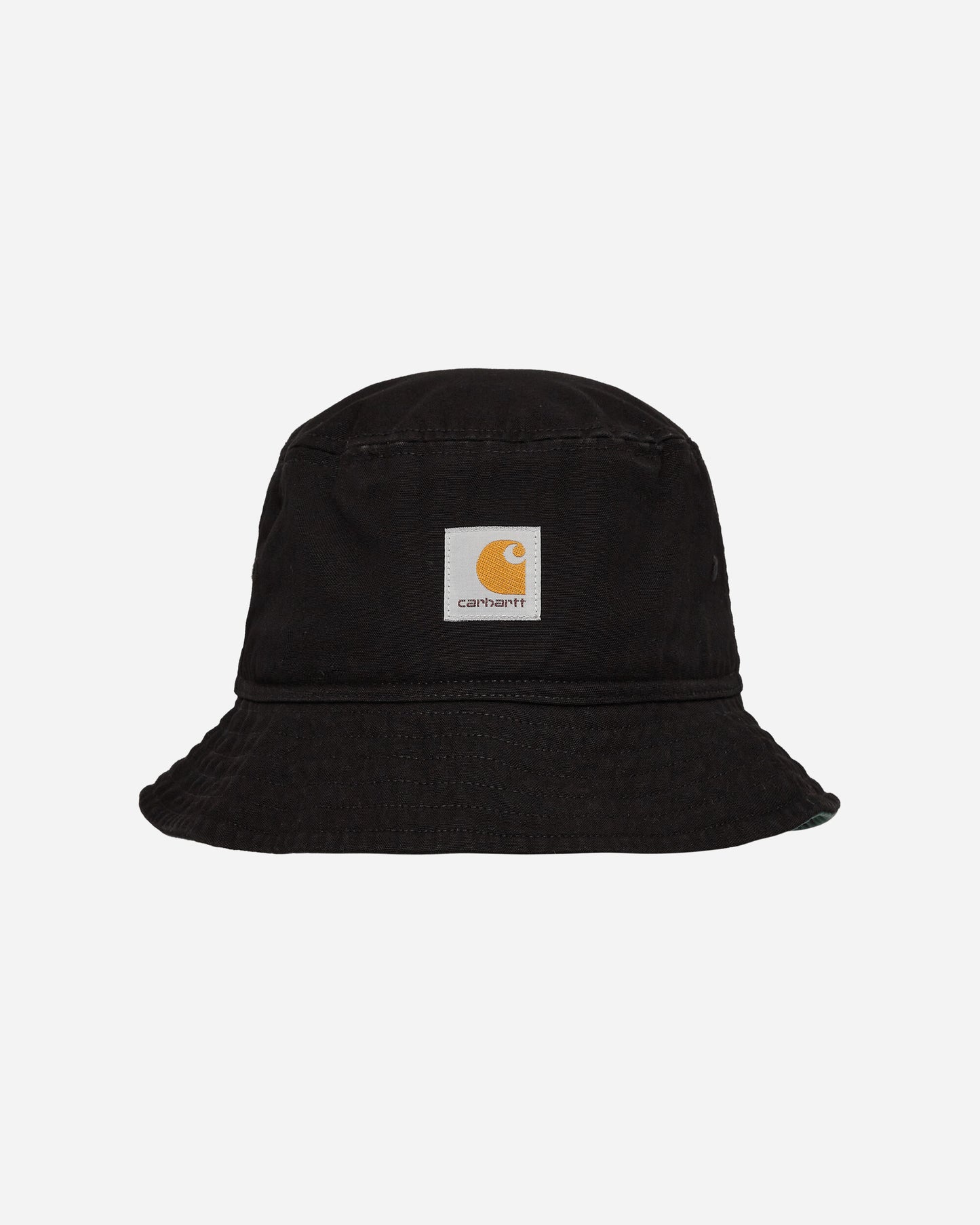 Carhartt WIP Heston Bucket Hat Black/Discovery Green Hats Bucket I032129 1OCXX