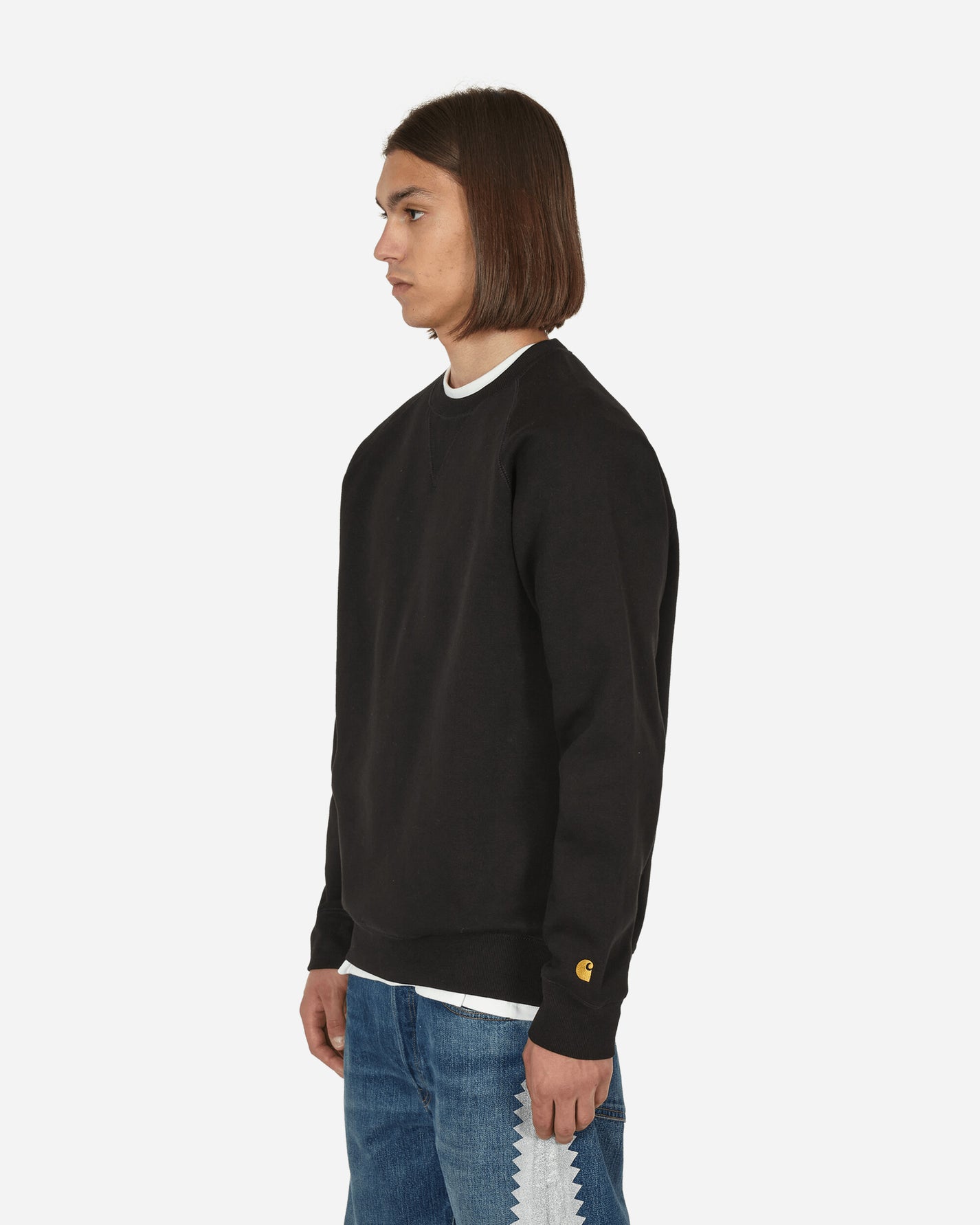 Carhartt WIP Chase Sweat Black/Gold Sweatshirts Crewneck I026383 00FXX