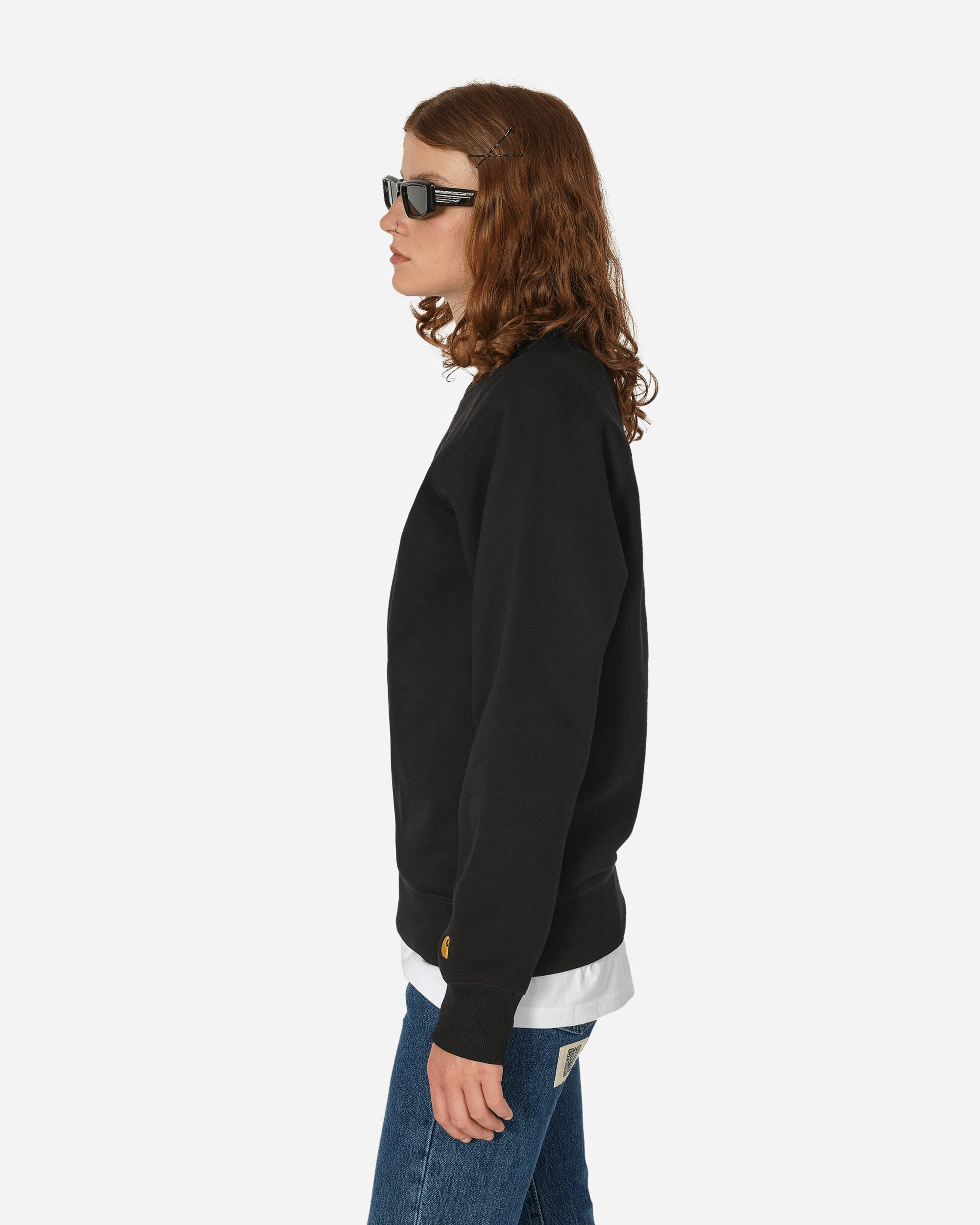 Carhartt WIP Chase Sweat Black/Gold Sweatshirts Crewneck I026383 00FXX