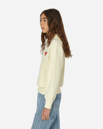 Comme Des Garçons Play Smalll Heart Hoodie Ivory Sweatshirts Hoodies P1T173 2