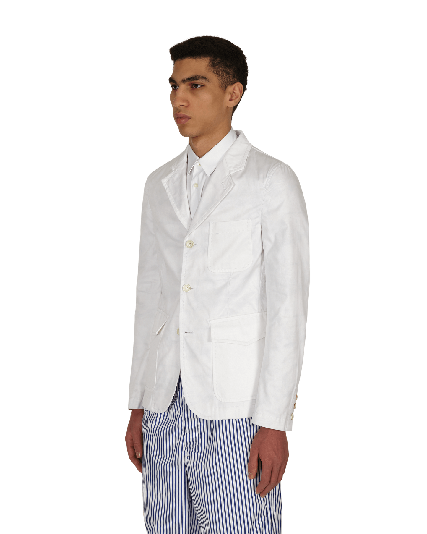 Comme Des Garçons Shirt Woven White/Print B Coats and Jackets Jackets FG-J003-SS21 1