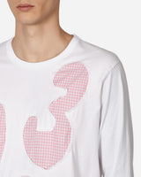 Comme Des Garçons Shirt Mens T-Shirt Knit White/Pink T-Shirts Longsleeve FJ-T009-W22 2