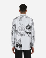 Comme Des Garçons Shirt Shirt Woven White Print Shirts Longsleeve FI-B053 1