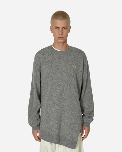 Comme Des Garçons Shirt Mens Sweater Knit X Lacoste Grey Knitwears Sweaters FL-N006-W23 1