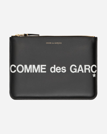 Comme Des Garçons Wallet Huge Logo Pouch Black Bags and Backpacks Pouches SA5100HL 1