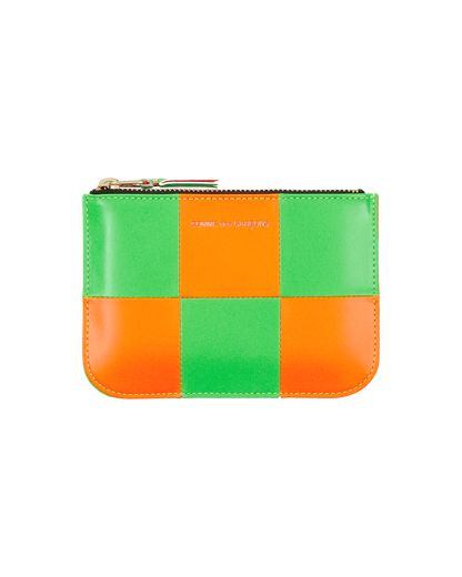 Comme Des Garcons Wallet Fluo Light Orange/ Green Wallets and Cardholders Wallets SA8100FS 1