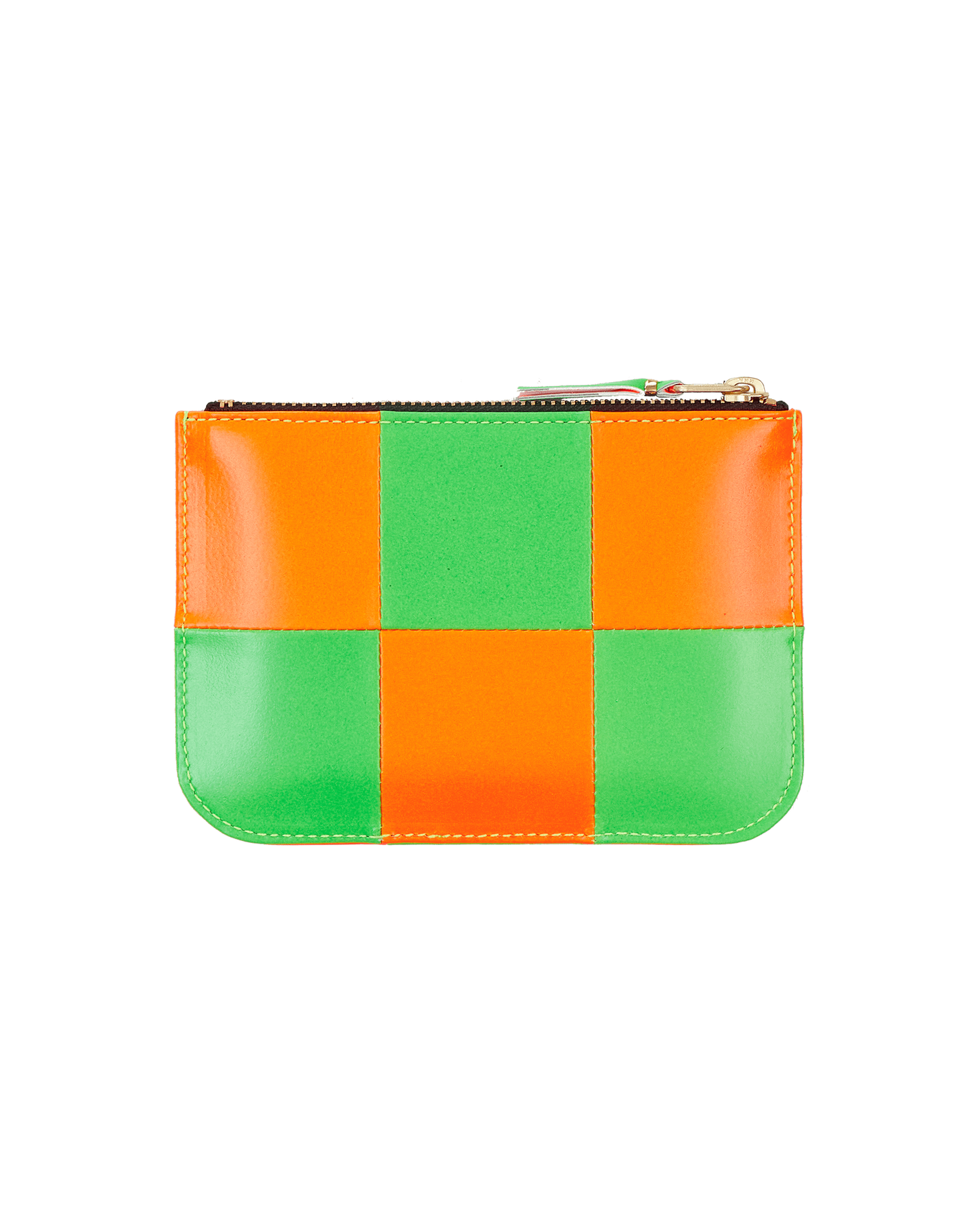 Comme Des Garcons Wallet Fluo Light Orange/ Green Wallets and Cardholders Wallets SA8100FS 1