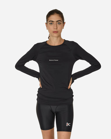 District Vision Wmns W Lightweight Long Sleeve Tee Black T-Shirts Longsleeve DVW0009 B