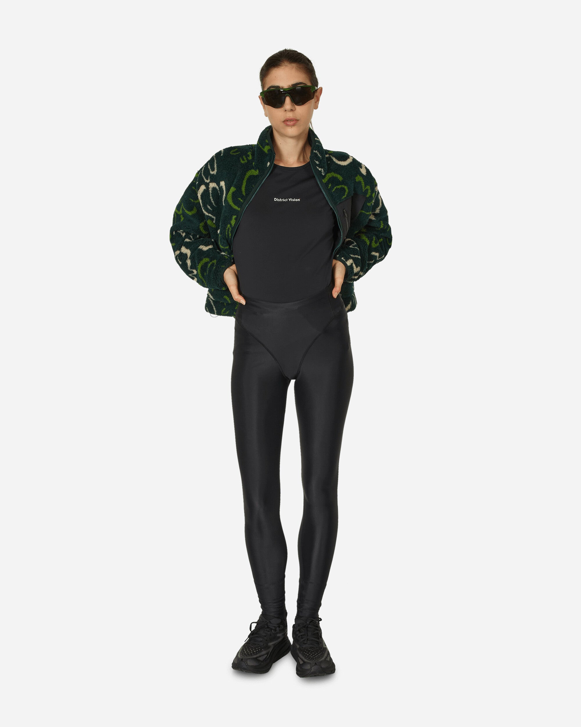 District Vision Wmns W Recycled Pocketed Full Lenght Tights Black Pants Track Pants DVW0005 B