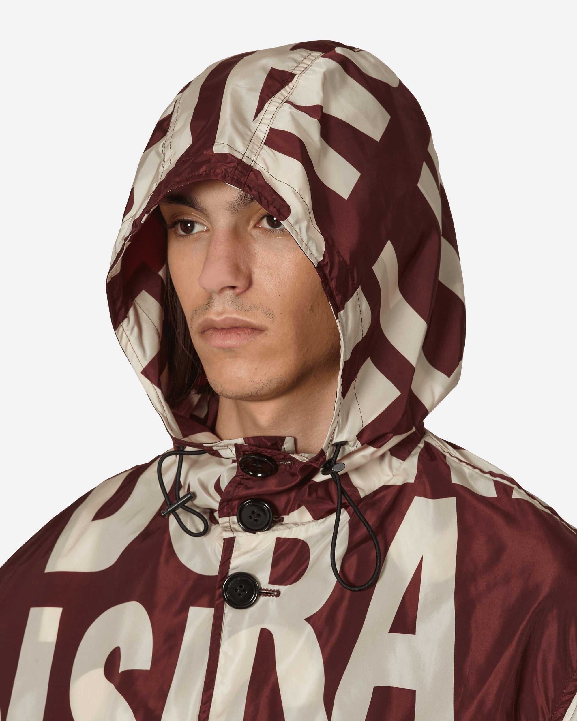 Dries Van Noten Ronney Parka Jacket Burgundy Coats and Jackets Parka Jackets 231-020206-6096 358