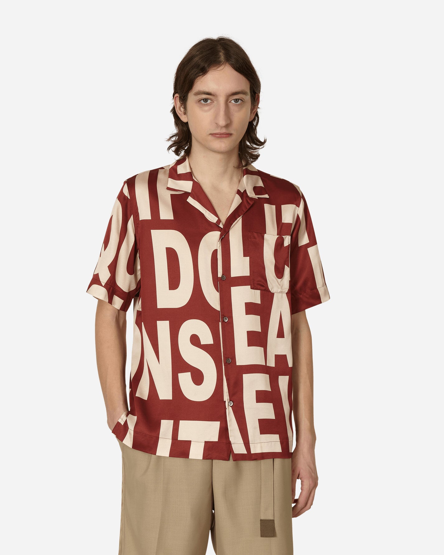 Dries Van Noten Carltone Shirt Burgundy Shirts Shortsleeve Shirt 231-020717-6191 358