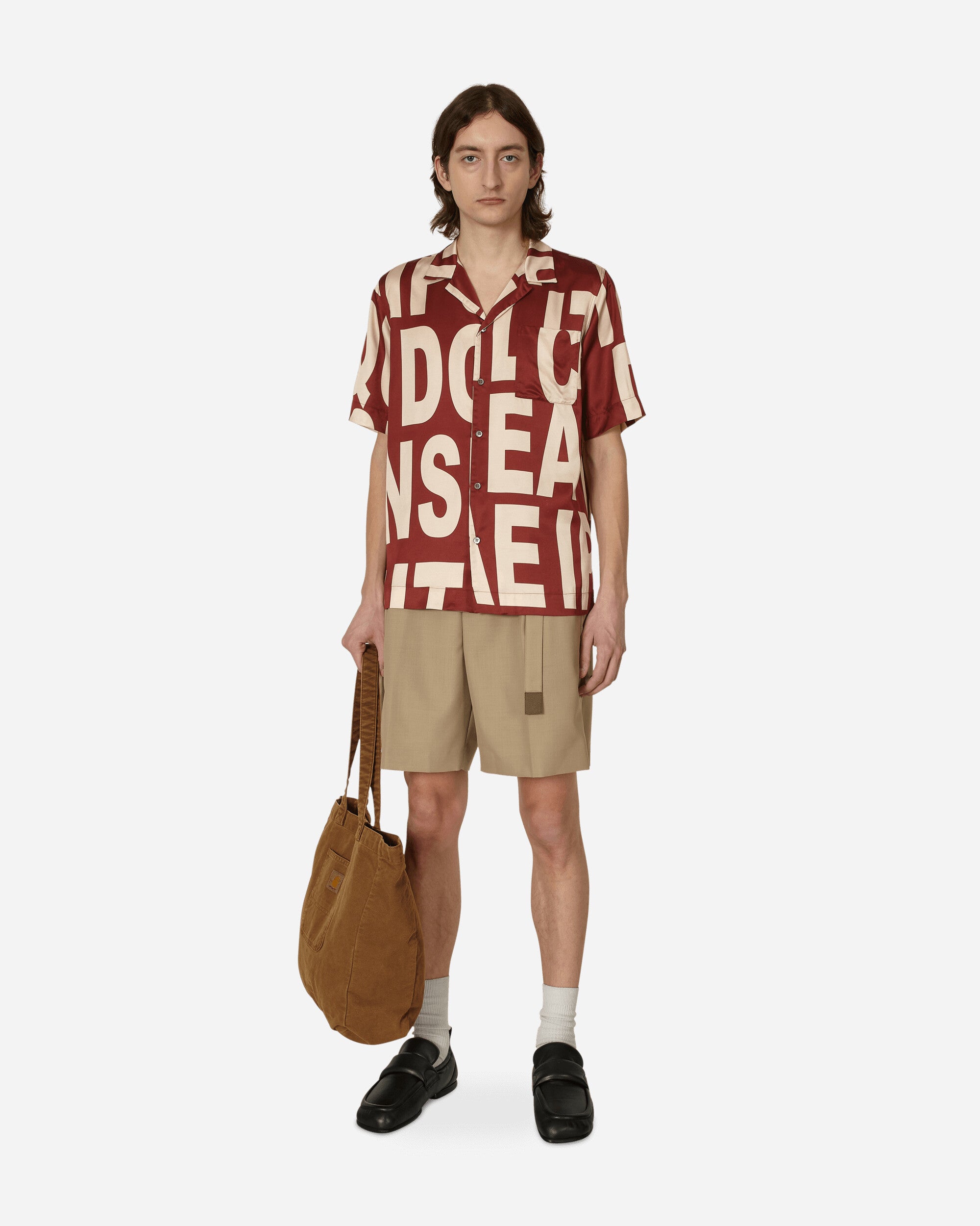 Dries Van Noten Carltone Shirt Burgundy Shirts Shortsleeve Shirt 231-020717-6191 358