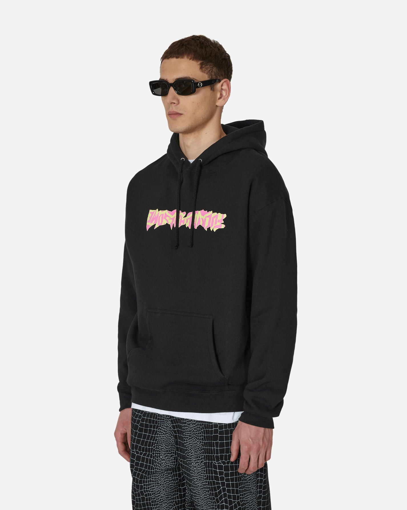 Fucking Awesome Cut Out Logo Hoodie Black Black Sweatshirts Hoodies PN5457 001