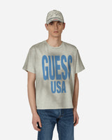 Guess USA Gusa Aged Graphic Tee Gusa Heather Grey T-Shirts Shortsleeve M3GI01KBNQ0 F9TJ