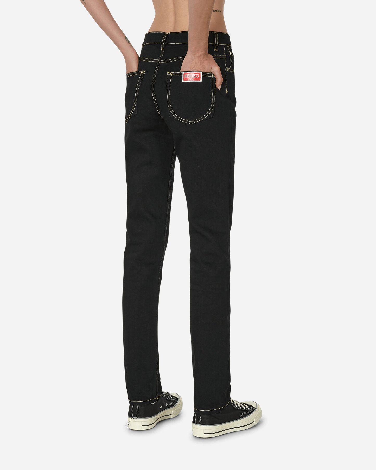 KENZO Paris Denim Pants Rinse Black Pants Denim FD62DP2106C1 BM