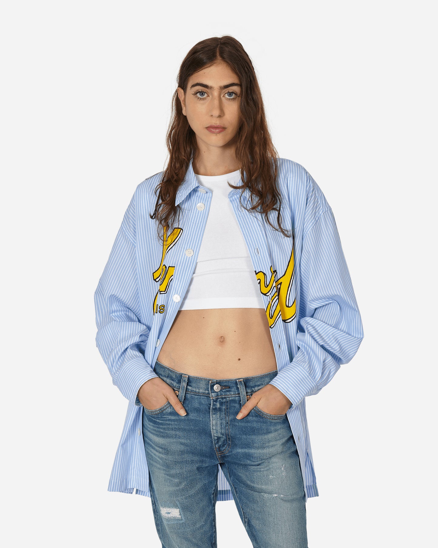 KENZO Paris Kenzo Archive Logo Ov Shirt Sky Blue Shirts Longsleeve Shirt FD65CH5109LM 64