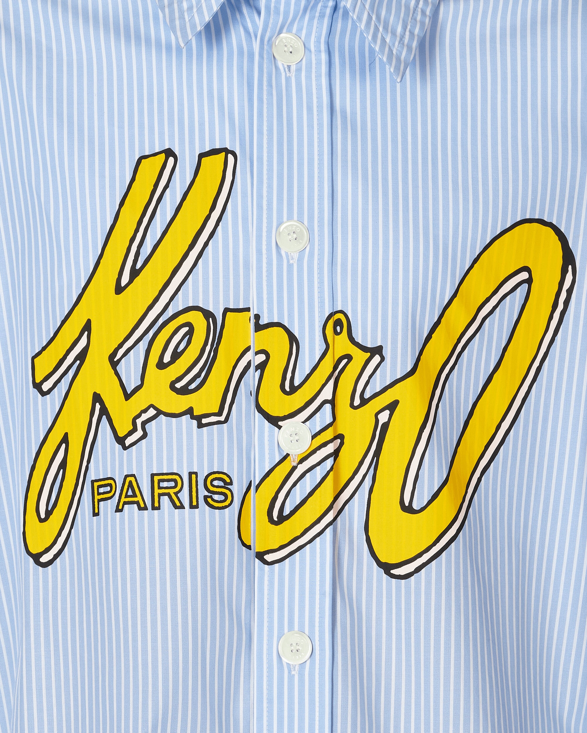 KENZO Paris Kenzo Archive Logo Ov Shirt Sky Blue Shirts Longsleeve Shirt FD65CH5109LM 64