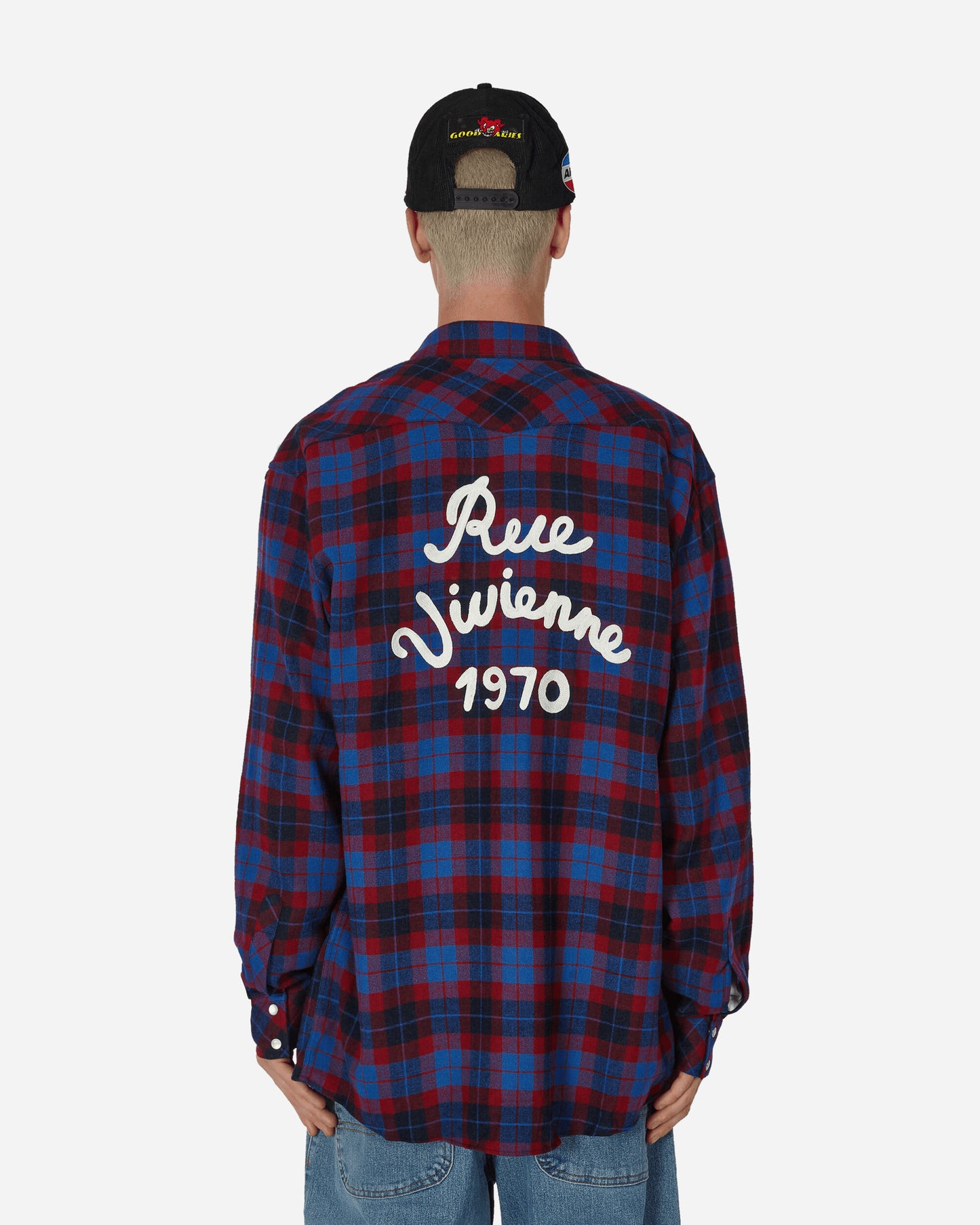 KENZO Paris Rue Vivienne 1970 Western Shirt Royal Blue Shirts Longsleeve Shirt FD65CH4159FC 71