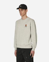 Kenzo Paris Boke Crest Classic Sweatshirt Pale Grey Sweatshirts Crewneck FD55SW4404MF 93