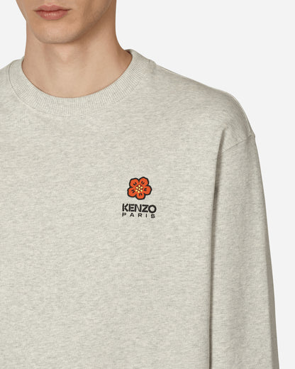 Kenzo Paris Boke Crest Classic Sweatshirt Pale Grey Sweatshirts Crewneck FD55SW4404MF 93