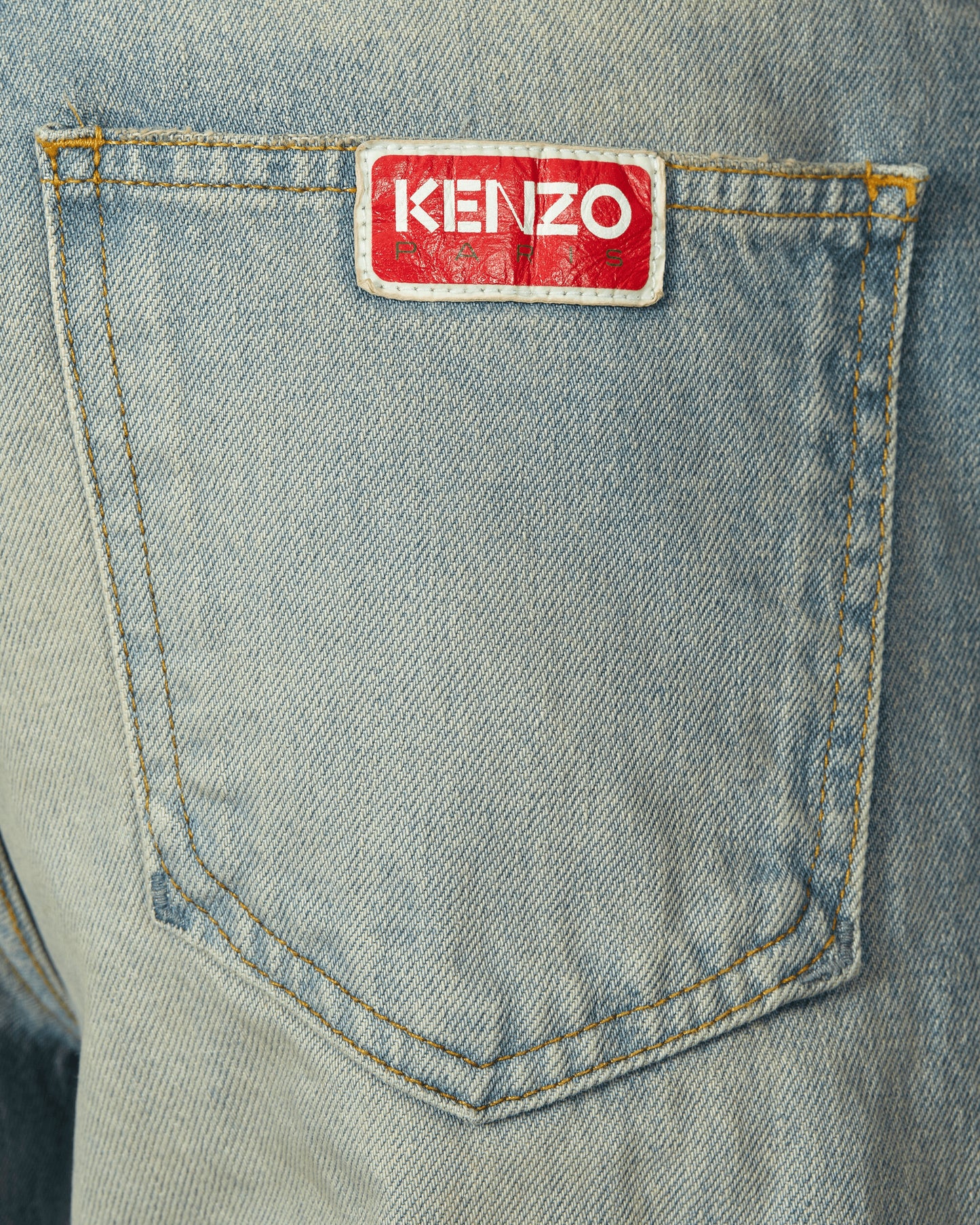 Kenzo Paris Stone Bleach Dirty Bara Slim J Stone Dirty Blue Pants Denim FD55DP1016A4 DY