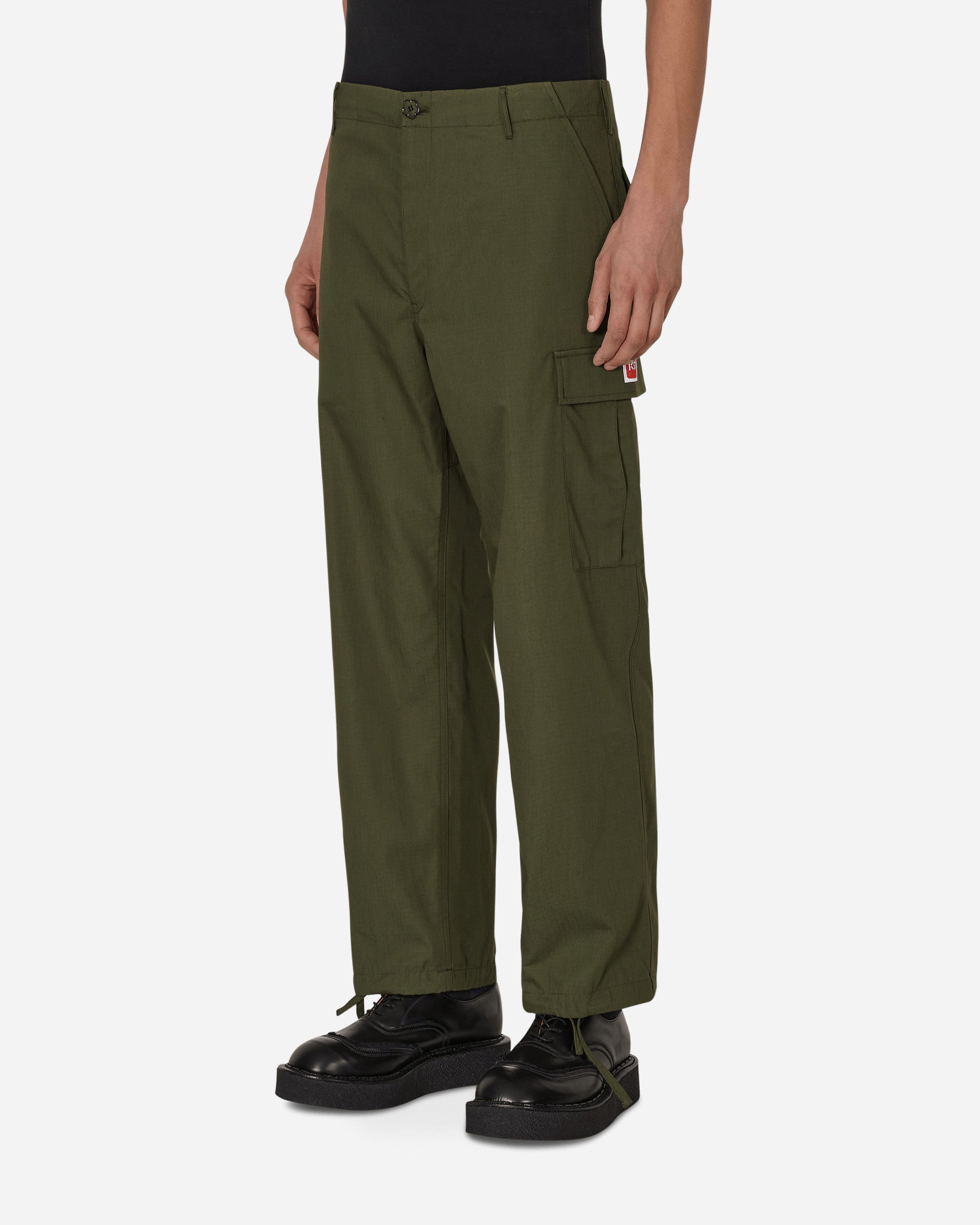 Kenzo Paris Pantalon Formel Dark Khaki Pants Trousers FC65PA2429DD 51