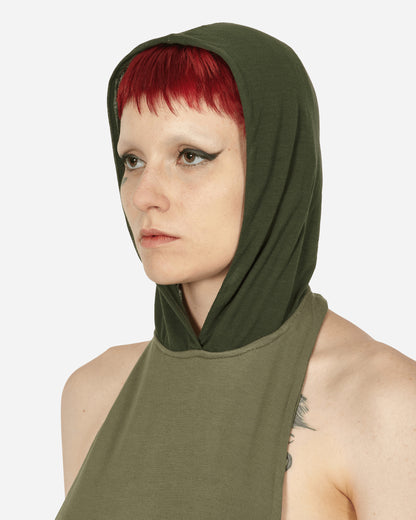 Mainline:RUS/Fr.CA/DE Wmns  Low Open-Back Tank With Hood Green T-Shirts Shortsleeve ALI  3