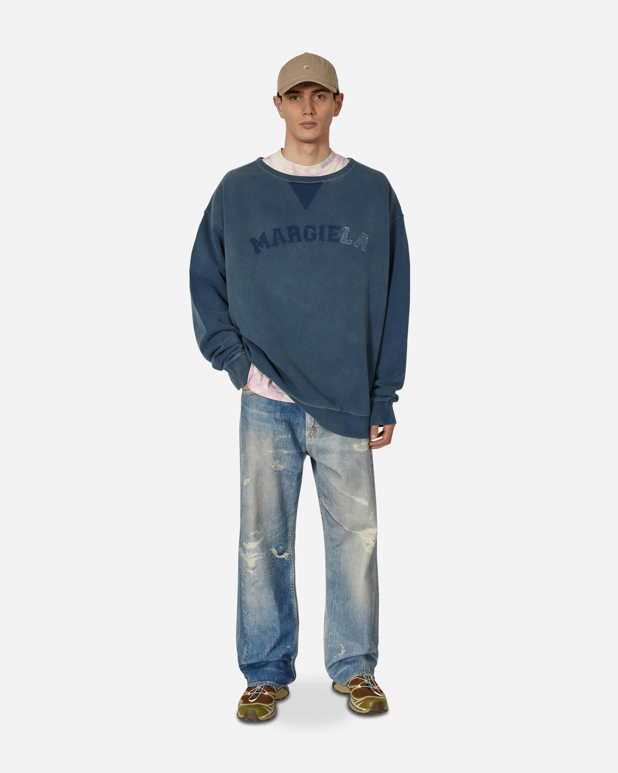 Maison Margiela Felpa Blue Sweatshirts Crewneck S50GU0209 469