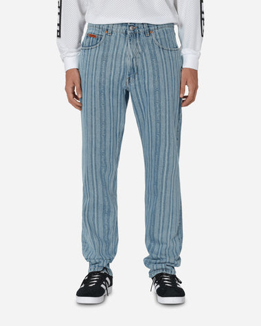 Martine Rose Straight Leg Jean Blue Pinstripe Pants Denim CMRAW23-204 001