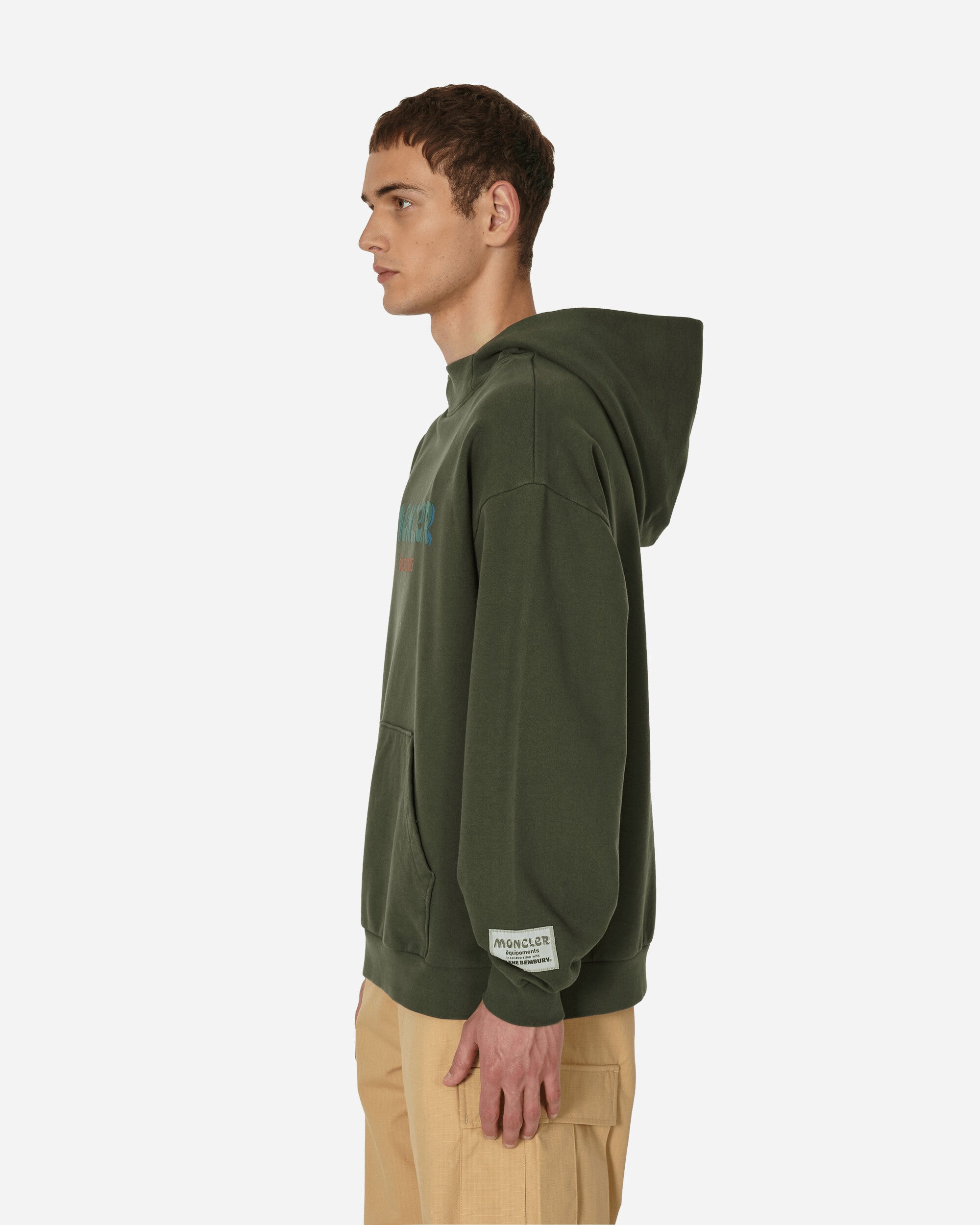 Moncler Genius Hoodie Sweater X Salehe Bembury Green Sweatshirts Hoodies 8G00002M3237 833