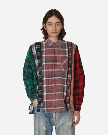 Needles Flannel Shirt - 7 Cuts Zipped Wide Shirt Assorted Shirts Longsleeve Shirt MR343 1014